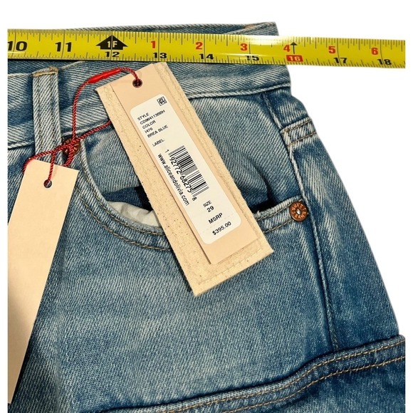 NWT Alice + Olivia Wide Leg Cargo Jeans Light Wash Women's 29 - Picture 6 of 16